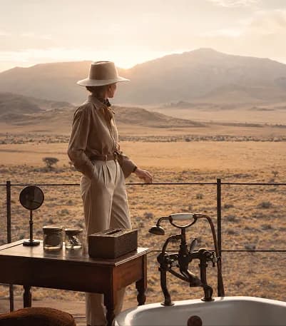 Curated journey — safari terrace at golden hour